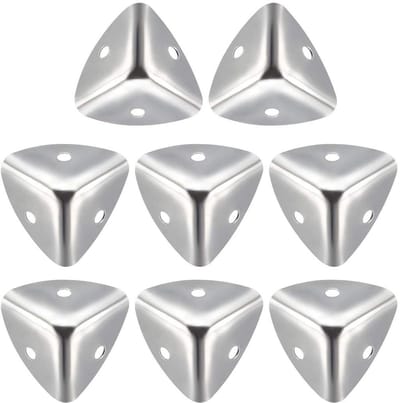 Dailygoods- Hoekbeschermers Metalen - 8 Stuks - 25 x 25 x 25 mm - Randbescherming - Decoratieve Hoekbeugel - Inclusief Schroeven - Stevig en Duurzaam - Hoekbeugels