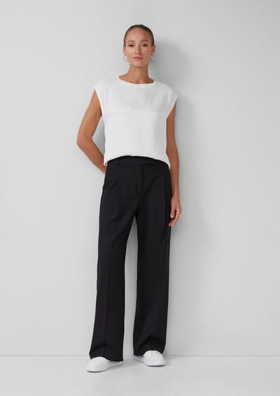 s.Oliver BLACK LABEL - Dames broek - Maat 34 - Vrouwen - ZWART - voering