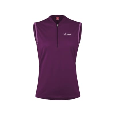 Loeffler Half Zip Plain Mouwloos Fietstrui Paars 42 Vrouw