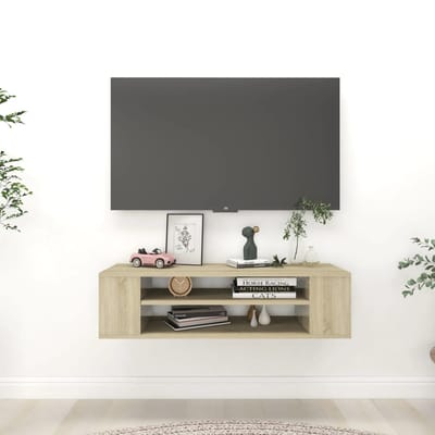 vidaXL - Tv-hangmeubel - 100x30x26,5 - cm - bewerkt - hout - sonoma - eikenkleurig