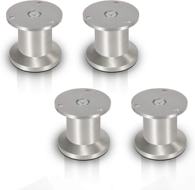 Set van 4 Ronde Verstelbare Aluminium Meubelpoten voor Kasten en Banken - Draagkracht 250 kg
