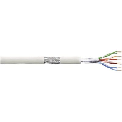 LogiLink CPV007 Netwerkkabel CAT 5e SF/UTP 4 x 2 x 0.205 mm² + 4 x 2 x 0.205 mm² Grijs 100 m