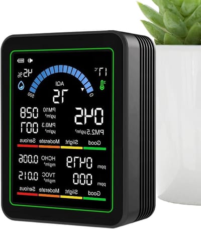 Luchtkwaliteit Meter - Sensor Tester - Binnen Lucht Meten - Pollutie Patroon Herkenning - 14.7 x 9.8 x 4.8 cm