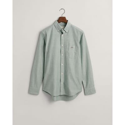 Gant casual overhemd regular fit groen button-down boord