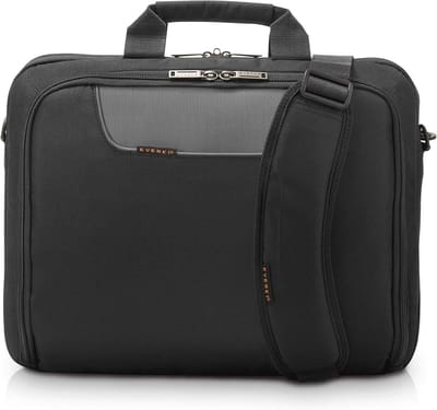 Laptoptas voor Notebooks tot 16 Inch met Accessoirevak en Trolleyflap, Zwart