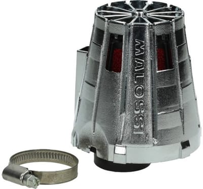 Luchtfilter Malossi E5 32mm recht chrome cover