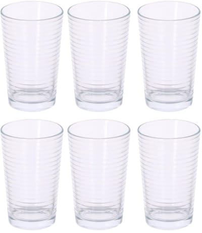 Dailygoods- Waterglazen Set 6 Stuks - Vaatwasserbestendig - Drinkglazen - Transparant - Glas 220 ml - Stapelbaar