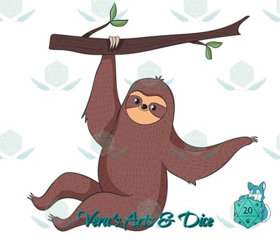 Luiaard Stickers - Hangend aan een Tak - Sloth Sticker - Schattige Dieren - Luiaards - Journaling - Bullet Journal - Scrapbooking - Leuke Stickers - Laptop Sticker - Telefoon Sticker - Cute - Dieren - Dier - Lief - Happy Lazy Sloth