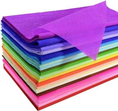 120 Vellen Gekleurd Tissuepapier Set - 24 Kleuren Groot Verpakkingspapier voor Cadeaus en Knutselen