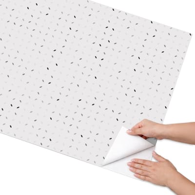 Coloray Meubel Wrap Folie - Wit Meubelfolie - 75x150 cm - Decoratiefolie Zelfklevend Subtiele bladeren - Meubelfolie Zelfklevend - Minimalist Meubelfolie - Wrapfolie Keuken - Wanddecoratie - Achtergronden en patronen