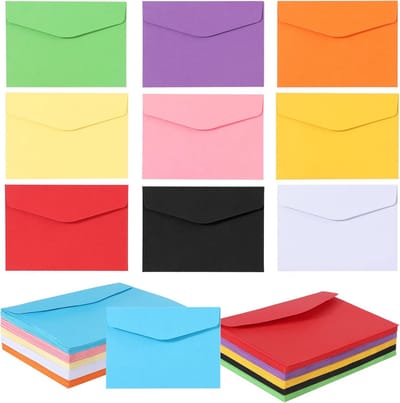 100 Stuks Kleurrijke Mini Enveloppen voor Cadeaubonnen en Feestdecoratie