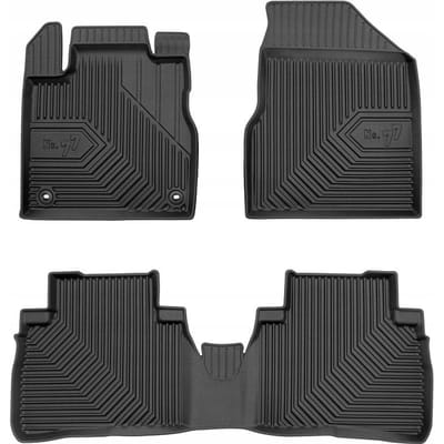 Frogum No.77 Automat / Vloermat - 3D Pasvorm - Geschikt voor Nissan Murano Z51 2009-2014 - TPE Rubber - 3-delig - Hoge Rand 4cm - Zwart