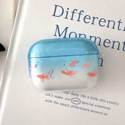 Schattige en sierlijke koi gradiënt oortelefoonhoes voor airpods 2 3 4 TPU zachte beschermhoes voor airpods pro 2 2e oplaadcase forr AirPods 1 2
