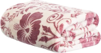 Extra Zachte Teddy Fleece Plaid Bloemen Patroon Sherpa Voorkant (150 x 200 cm)