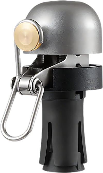 Fietsbel Luid - Fietshoorn Mini - Fietsveiligheid Vergroten - 80dB Helder Geluid - Past op 22.2mm - Zilver