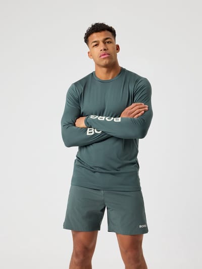 Björn Borg Longsleeve Sportshirt Heren - Sportshirt met Lange Mouwen - Urban Chic Groen - Maat XXL