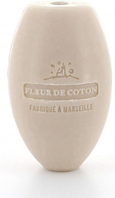 2x Zeepbol savon de marseille Fleur de coton, katoen bloem  240 gram - la savonette marseillaise - bolzeephouder - bolzepen