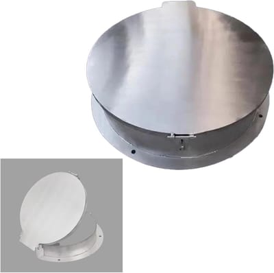 Toegangsluik RVS - Afvoerdeksel Rond - Drainage Ondergrond - Verhoogde Laadcapaciteit - 50 x 50 cm - Zilverkleurig