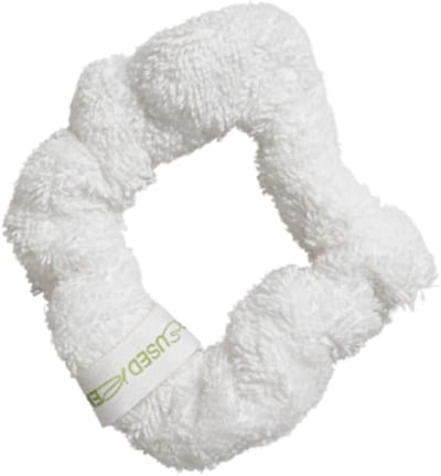 Reused Remade Haarscrunchie - Roze - Upcycle - Hergebruikte badstof - Eco-vriendelijke scrunchie - Unieke hoteltextiel