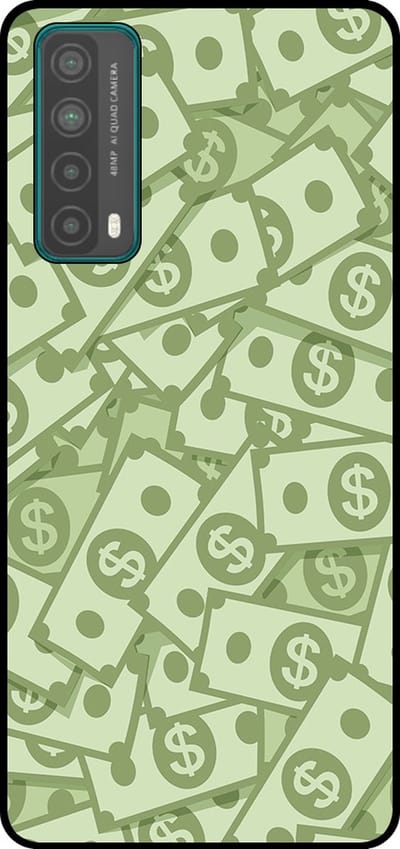 Smartphonica Telefoonhoesje Geschikt voor Huawei P Smart (2021) met Geld Opdruk - TPU Backcover Case With Money Design geschikt voor Huawei P Smart (2021)