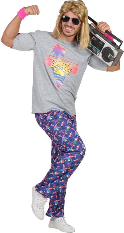 Jaren 80 beach boy pak Disco heren