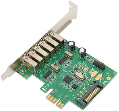 USB PCI Express uitbreidingskaart - 6 poorten - Verbeter de connectiviteit - Desktop PC - USB2.0 - Voor alle Windows versies - Ideaal voo