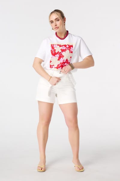 MS Mode Shorts Denim short met tailleband