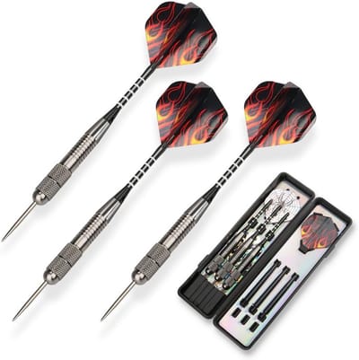 Set van 3 Professionele Dartpijlen met Stalen Tip, 26 Gram, Aluminium Schachten en Vleugels