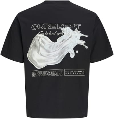 Jack & Jones Heren chrome backprint t-shirt jcobiarritz