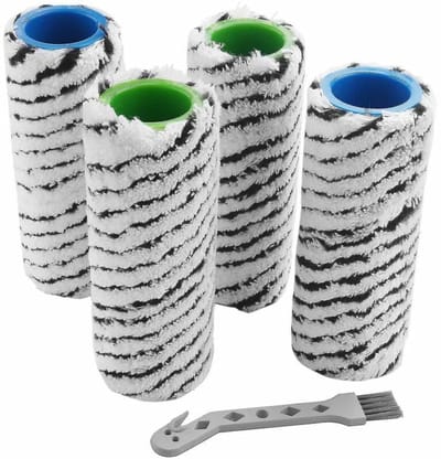 Rollenborstel set voor Kärcher - 4 stuks, steenborstel, duurzame reinigingsborstels - Geschikt voor FC7 en FC5 vloerenreinigers - Voor huishoudelijk gebruik en vloeronderhoud