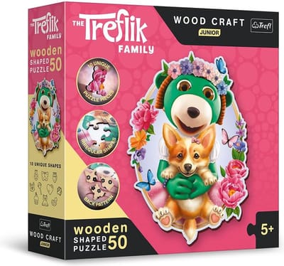 Trefl puzzel hout Wood Craft Junior Happy Trefliks milieuvriendelijk FSC.