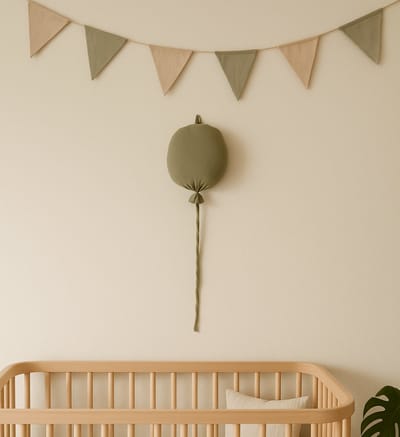 Hydrofiele ballon - kinderkamer decoratie - babykamer decoratie - Rammelaartje - groen