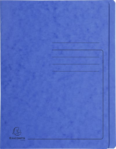 Exacompta 25x Snelhechtmap in glanskarton 355g - A4 - Blauw - 39992E