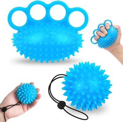Thijox - Handtrainer en Vingertrainer Set van 2 Egelballen - Zachte Rubberen Kneedballen voor Handtherapie, Artrose, Vingertraining, Stressverlichting