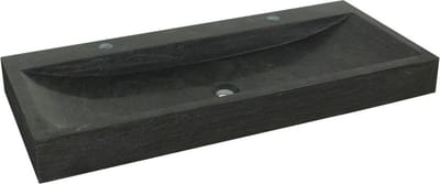 Chinees hardstenen wastafel BE-003 met 2 kraangaten 10x45x100 cm
