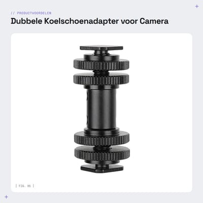 Dailygoods - Dubbele Koelschoenadapter voor Camera Accessoires