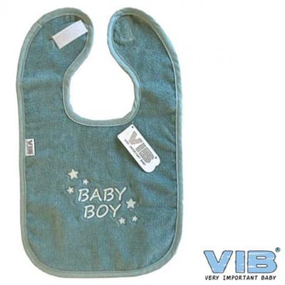 VIB® - Slabbetje Luxe velours - Baby Boy Mosgroen - Babykleertjes - Slabbetjes - zwangerschap aankondiging - baby aankondiging