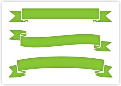 QBIX Banner Sjabloon A5 Formaat Kunststof - Onderste banner is 18,5cm breed