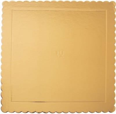 Taartonderlegger Gouden Vierkant 34x34 cm - Taartonderzetter - Cake Board - Taartkarton - Cakeboard - Taartkarton