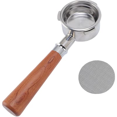 Porte-filtre sans fond 58 mm Adapté pour machine à café Petrus Porte-filtre sans fond à 3 oreilles avec solide L(for 6.5-9kg) gray
