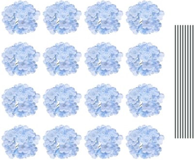 Dailygoods- Kunstbloemen 30 Set - Zijden Hortensia Bloemen - Nepbloemboeketten - Tafeldecoratie - Bruiloft - Realistische Look - Nepbloemen