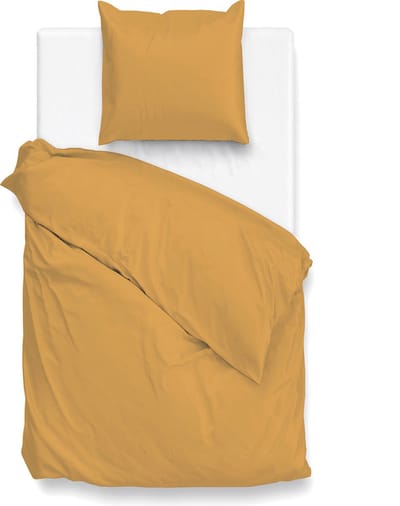 ZoHome Satinado Dekbedovertrek - Eenpersoons - 140x200/220 cm - Ochre Gold