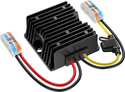 24 Volt naar 12 Volt Converter met Bescherming en Aansluitblok - Watervast en Efficiënt
