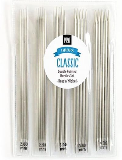 DROPS Pro Classic Breinaalden Zonder Knop (15 cm) - Set