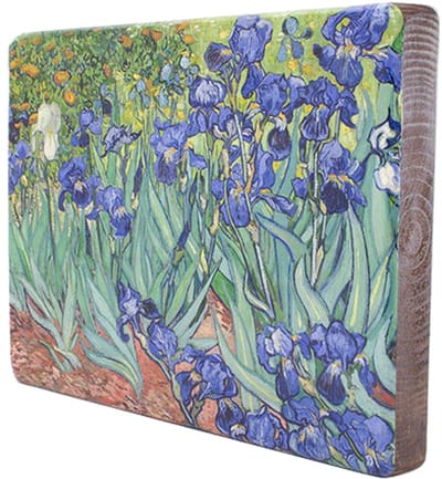 Meesters op hout - Van Gogh - Irissen - Reproductie op hout
