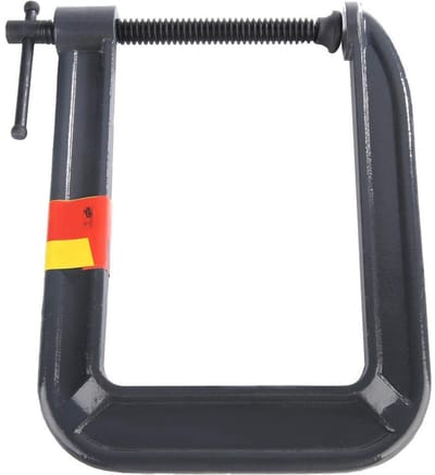 Dailygoods- C-klem Heavy Duty - Stalen Houtbewerkingsklem - Klemdikte 100 mm - Diepte 185 mm - Robuust en Duurzaam - Unieke Spiraaldraadstang - Houtklem