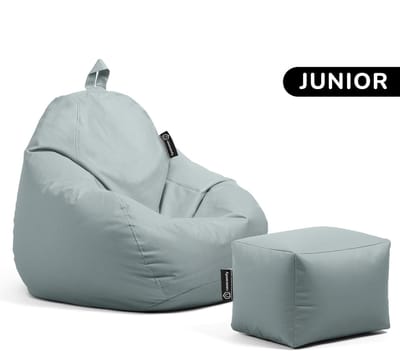 Casacomfy Pear Junior - Zitzak met Voetenbankje - Kind - Binnen & Buiten - Waterafstotend - Grijs