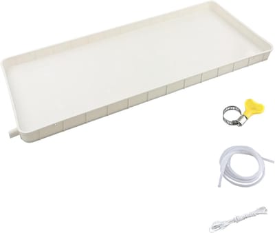 Lekbak Airco - Condensbak Opvangbak - Waterschade Voorkomen - Inclusief Afvoerslang - Voor Units < 83cm - Wit
