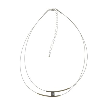 Behave - Ketting dames abstract minimalistisch - Oud goud en zilverkleur - 40 cm