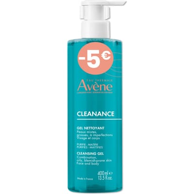 Avène Cleanance Reinigende Gel Zuivert, Vette Huid  400ml PROMO -5€